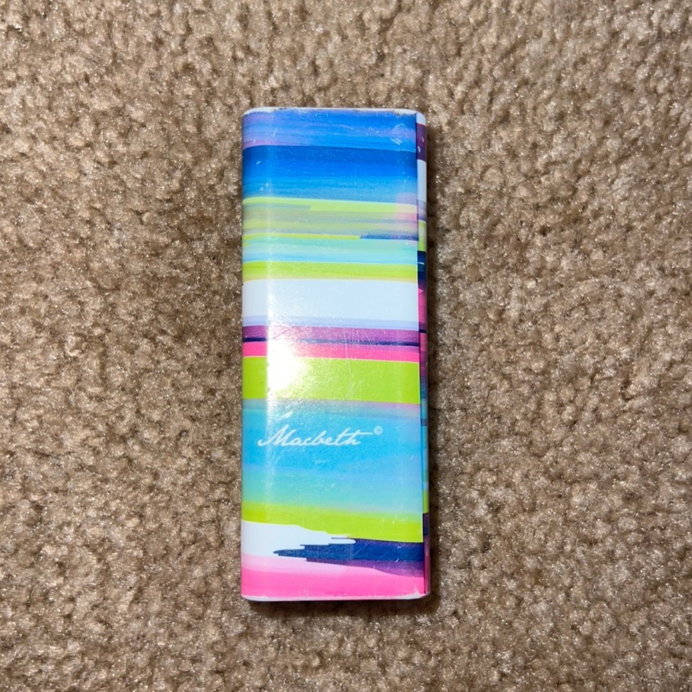 Macbeth multicolored portable charger